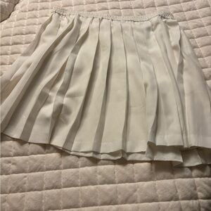 Esprit Cream A-Line Pleated Skirt